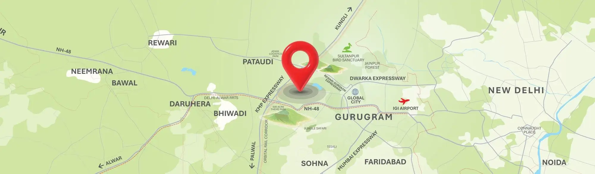 M3M Forestia West Location Map